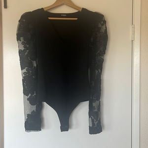 Brand New lace sleeve body suit